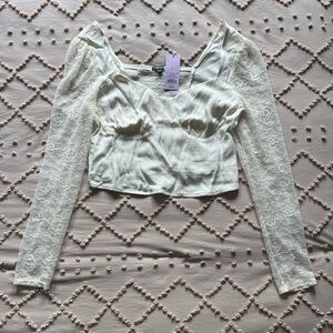 Wild Fable white lace blouse